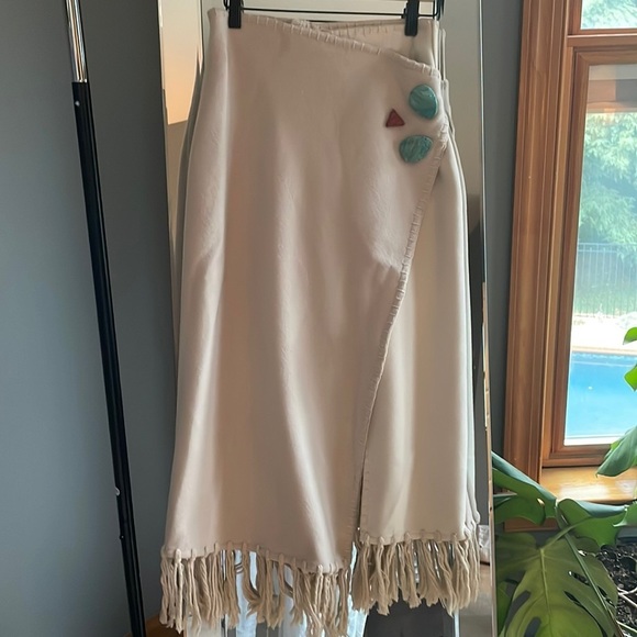 House of Sunny size 4 wool fringe skirt - Picture 1 of 5